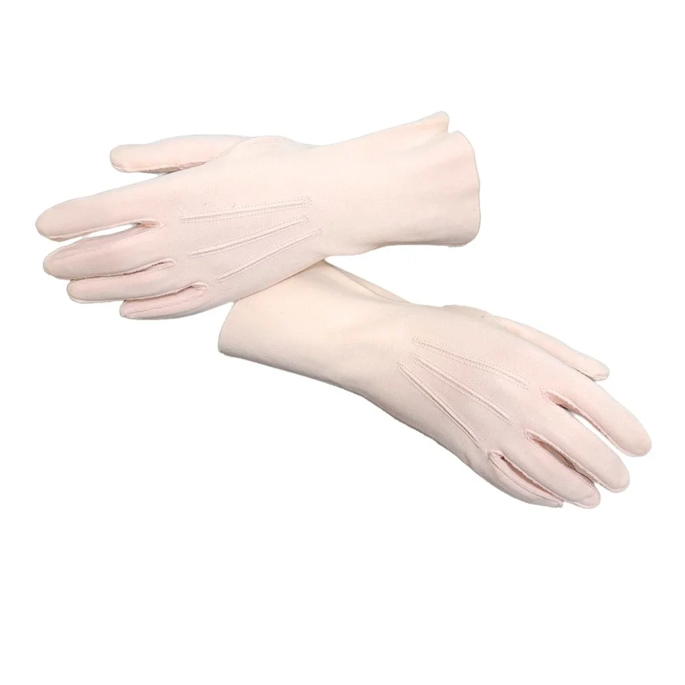 Vintage 1950s Grandoe Pink Dress Gauntlet Gloves‎ Size 7 Classic Mid Century Mod